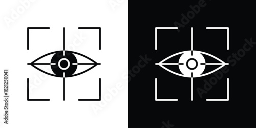 Eye tracking icons vector silhouette design. Vector flat graphic design illustration.