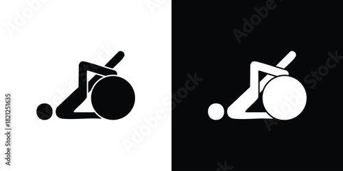 Fitness Ball icons vector silhouette design. Vector flat graphic design illustration.