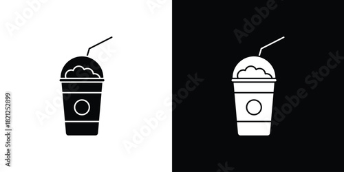 Frappuccino icons vector silhouette design. Vector flat graphic design illustration.