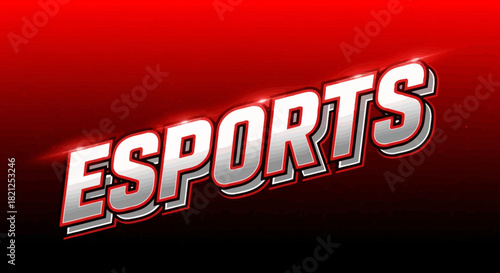 Esports Logo Dynamic Design with Text Featuring Competitive Gaming and Team Branding