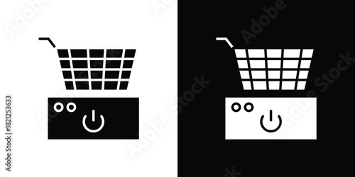 Fryer icons vector silhouette design. Vector flat graphic design illustration.