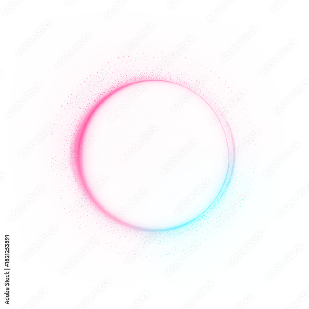 Obraz premium Minimal glowing orb with purple and orange rim light, smooth gradient and subtle shine — elegant 3D abstract element for futuristic backgrounds, tech posters and design projects.