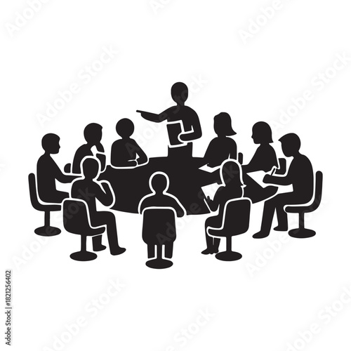 Facilitator Leads Diverse Group Discussion on Collaboration, Innovation, and Inclusive Workplace Culture

