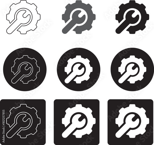 Set of icon settings