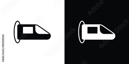 Hyperloop icons vector silhouette design. Vector flat graphic design illustration.