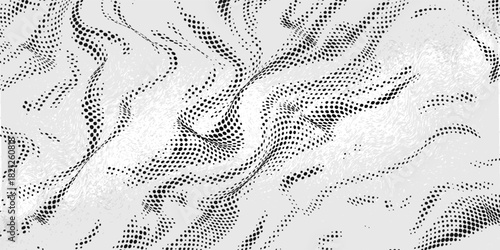 Grunge halftone black and white dots texture background. Spotted vector Abstract Texture