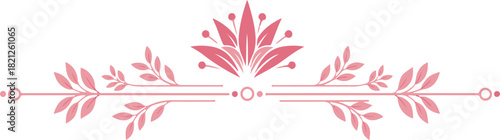 Pink floral decorative divider ornament