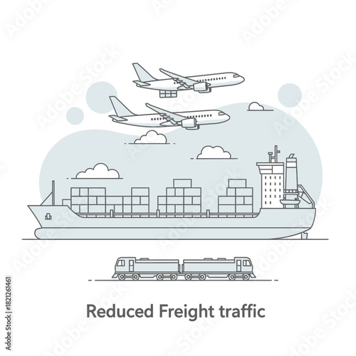 Reduced Freight Traffic Illustration