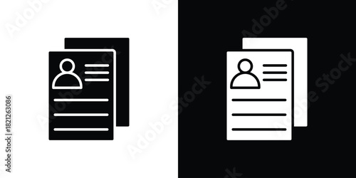 Job appslication icons vector silhouette design. Vector flat graphic design illustration.