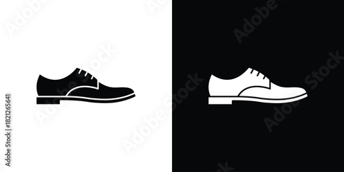 Leather shoes icons vector silhouette design. Vector flat graphic design illustration.