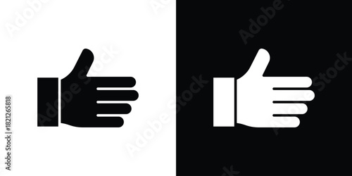 Like button icons vector silhouette design. Vector flat graphic design illustration.