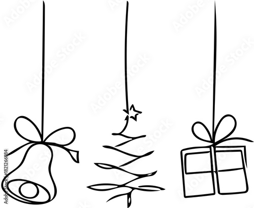 Gift Christmas bell illustrator 