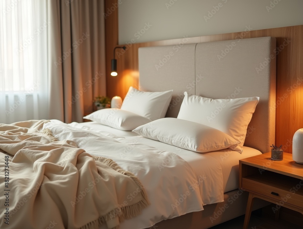 Obraz premium bed in hotel room
