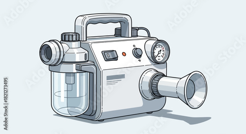 Medical Device: A detailed illustration of a medical device, showcasing its various components, design and functionality.