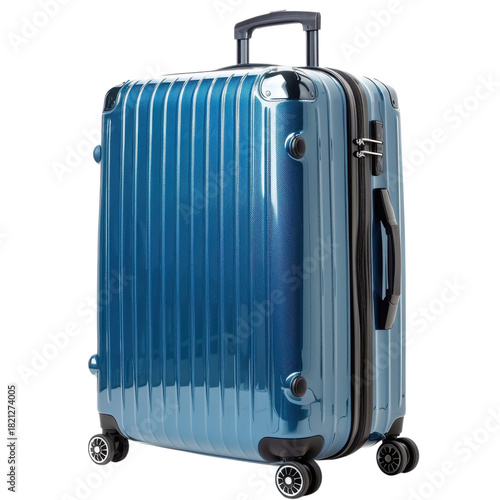 Stylish Blue Luggage Bag Ready for Travel Adventures