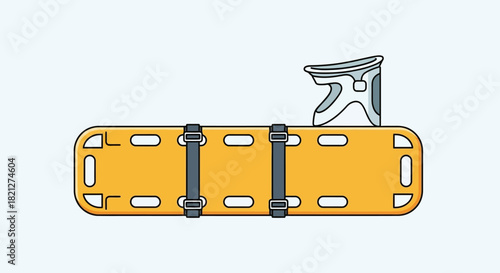 Medical scoop stretcher and cervical collar