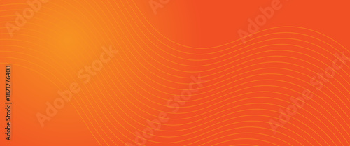 Vector abstract background with dynamic orange waves, lines and particles. vector