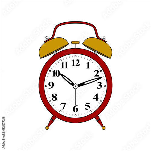 alarm clock hand drawn illustration artwork