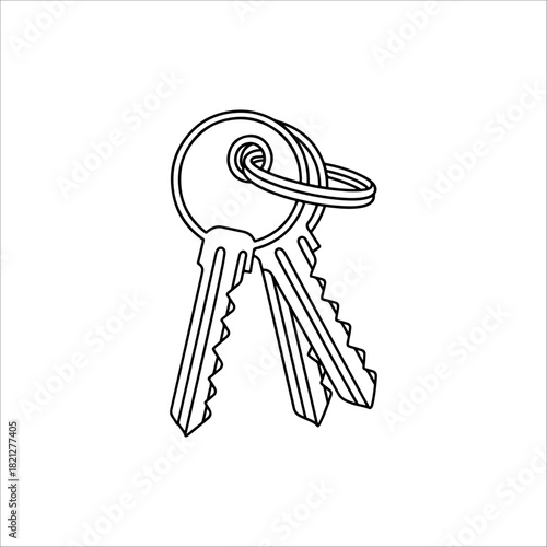 key hand drawn illustration artwork