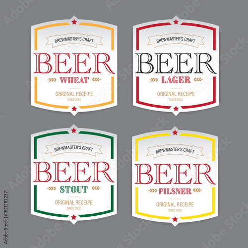 Beer Label sticker brewery set