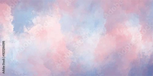 Bright abstract colorful watercolor paint. vintage grunge sky cloud pattern design illustration. colorful grunge texture background with blue, orange, yellow, and pink art. pastel pink and purple sky