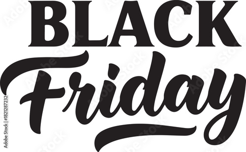 Black Friday sale promotion poster illustration for retail advertising event