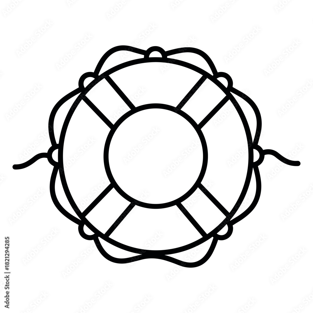 Fototapeta premium Lifebuoy icon vector illustration
