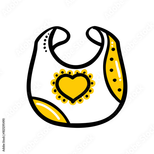 vector clip art baby bib for web and graphic design