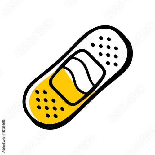 vector clip art bandage on white background for web and graphic design