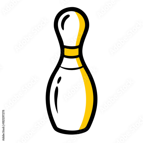 vector clip art bowling pin for web and graphic design