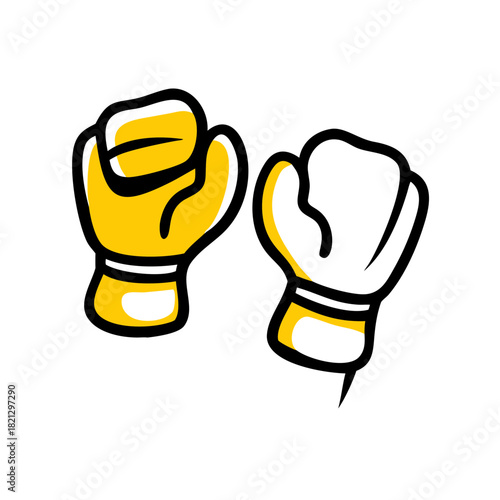 vector clip art boxing gloves on white background for web and graphic design
