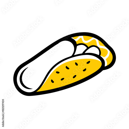vector clip art burrito on white background for web and graphic design