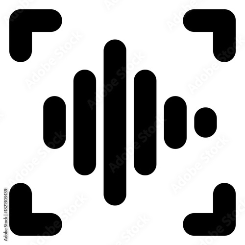 voice recognition solid icon
