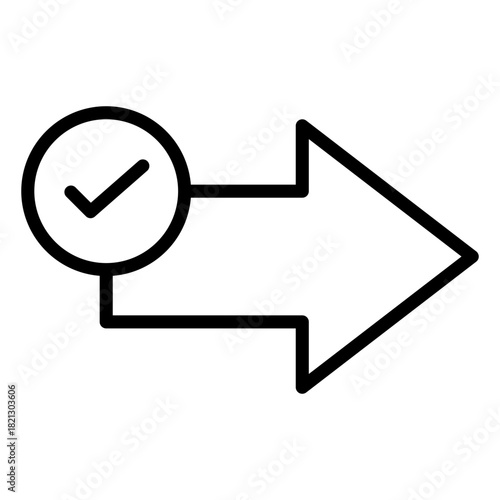 arrow with Approval icon
