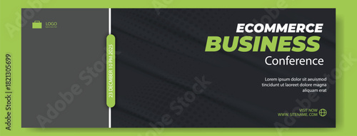 Dynamic ecommerce business conference event poster with inspiring speakers and networking opportunities