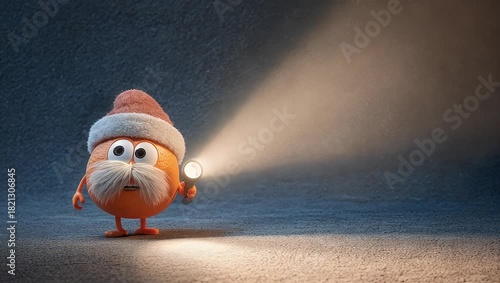 Christmas Orange Character with Flashlight