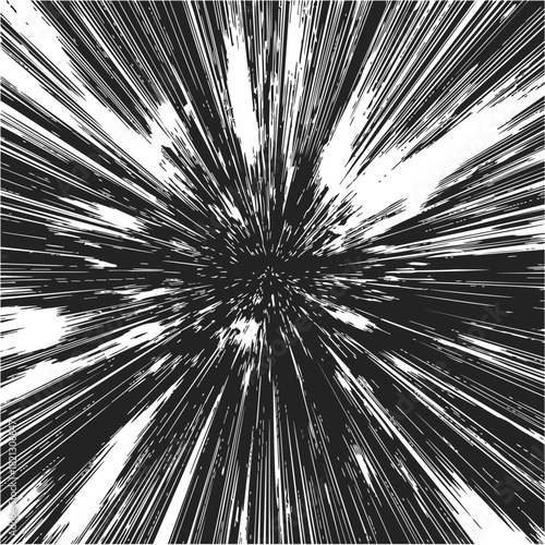 Speed lines sketch hand drawn comic style dynamic burst background. Vector illustration