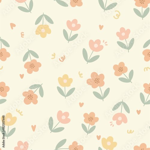 seamless pattern with flowers