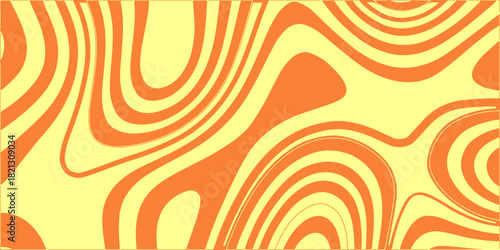 Abstract orange and yellow swirl pattern vector design with a subtle light texture and curved lines for a dynamic wallpaper illustration. Abstract seamless vector illustration of  yellow swirl pattern