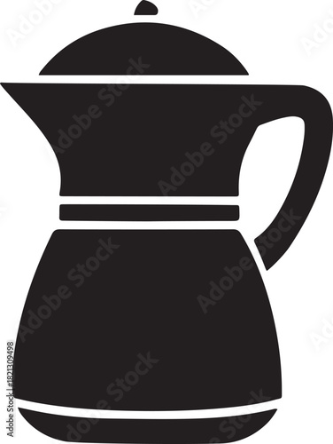 Elegant Coffee Pot Vector Graphic