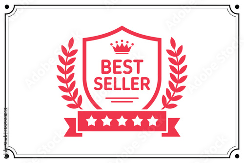 A red 'Best Seller' emblem with stars and laurel wreaths signifies success.