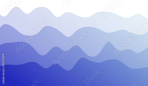 Layered sea waves landscape background illustration with gradient colors and an aesthetic beach vector design