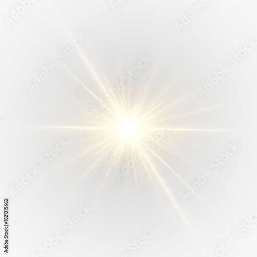 Radiant star flash with glowing sparkle and golden flare.