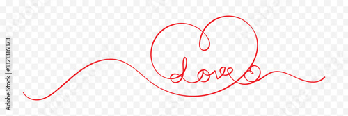 Double of red vector hearts retro styled and stroked by hands with brush for logo, romantic love design, wedding or Valentine's day card. Best Heart Collection Design. Vector illustration.