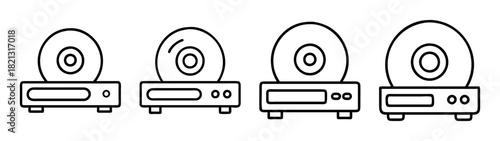 Find cd players and dvd players vector art for electronics and media devices illustration design
