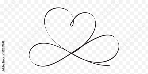 Double of red vector hearts retro styled and stroked by hands with brush for logo, romantic love design, wedding or Valentine's day card. Best Heart Collection Design. Vector illustration.