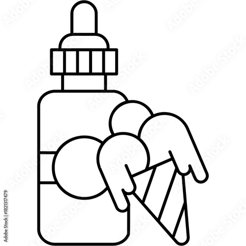 Liquid Ice Cream Flavour Icon