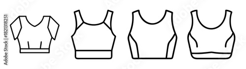 Explore diverse tank top styles vector art for fashion design and apparel mockups and illustrations