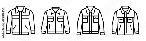 Explore stylish shirt jacket designs vector illustration for fashion and apparel design ideas inspiration