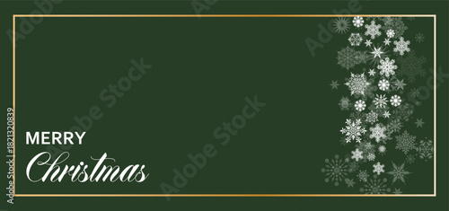 festive christmas card design with a snow flake motif and gold border, perfect for spreading holiday cheer background